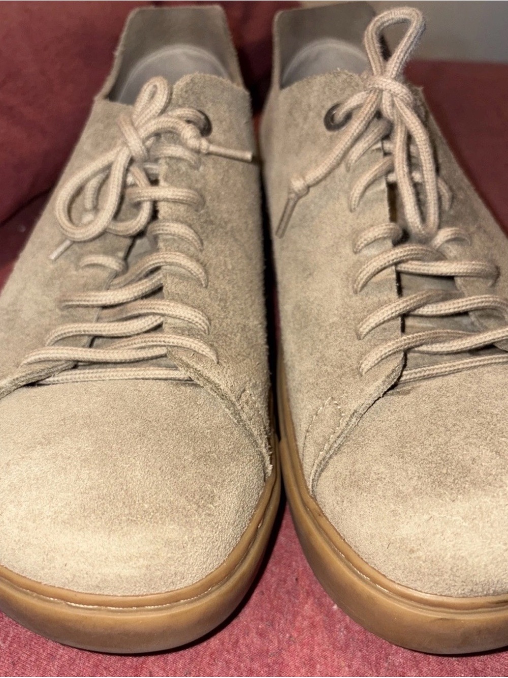 Birkenstock bend low suede size 42 Men's Suede Casual Lace-Up Sneakers in Beige